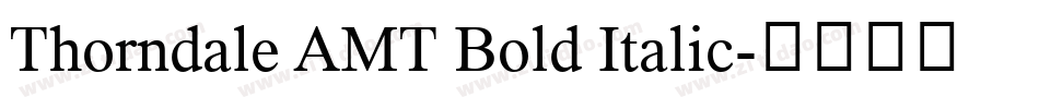 Thorndale AMT Bold Italic字体转换